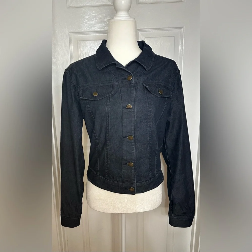 Tahari Jacket Blue Jean Size 8
